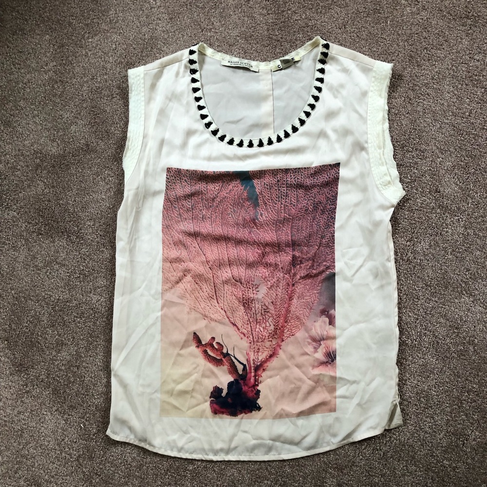Madison Scotch Graphic Blouse